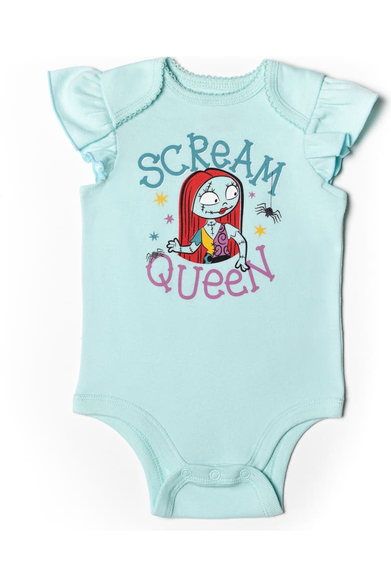 Nightmare Before Christmas Halloween Bodysuit and Pants Set, Alternate, color, Sally Light Blue