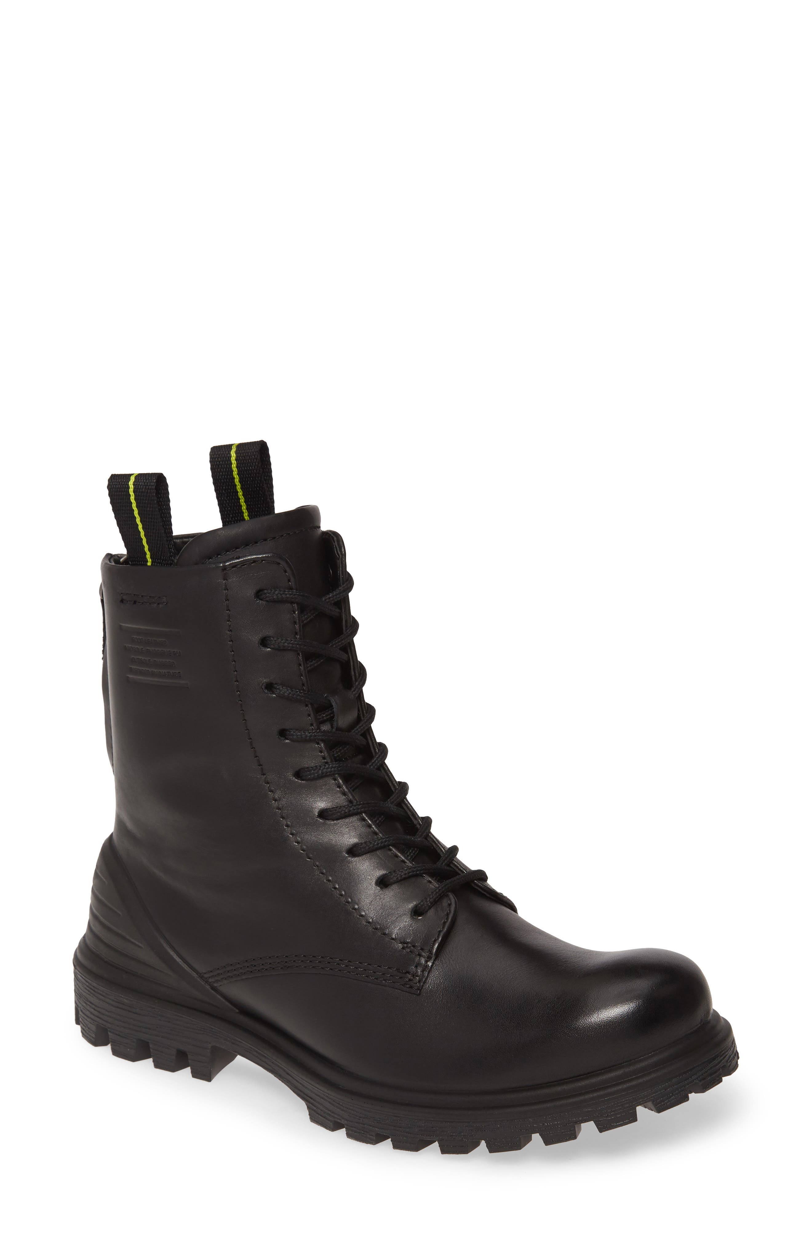 ECCO Tred Tray Waterproof Combat Boot, Main, color, 