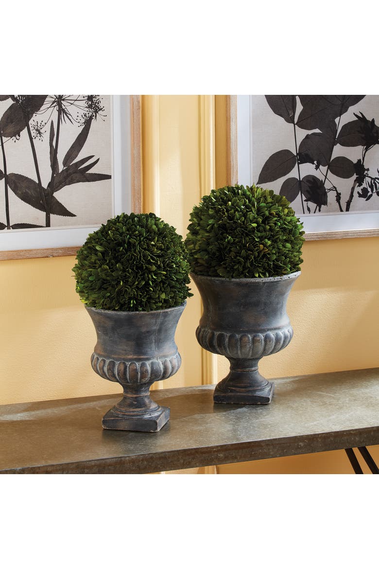 Boxwood Ball Faux (Fake) 8", Alternate, color, Green