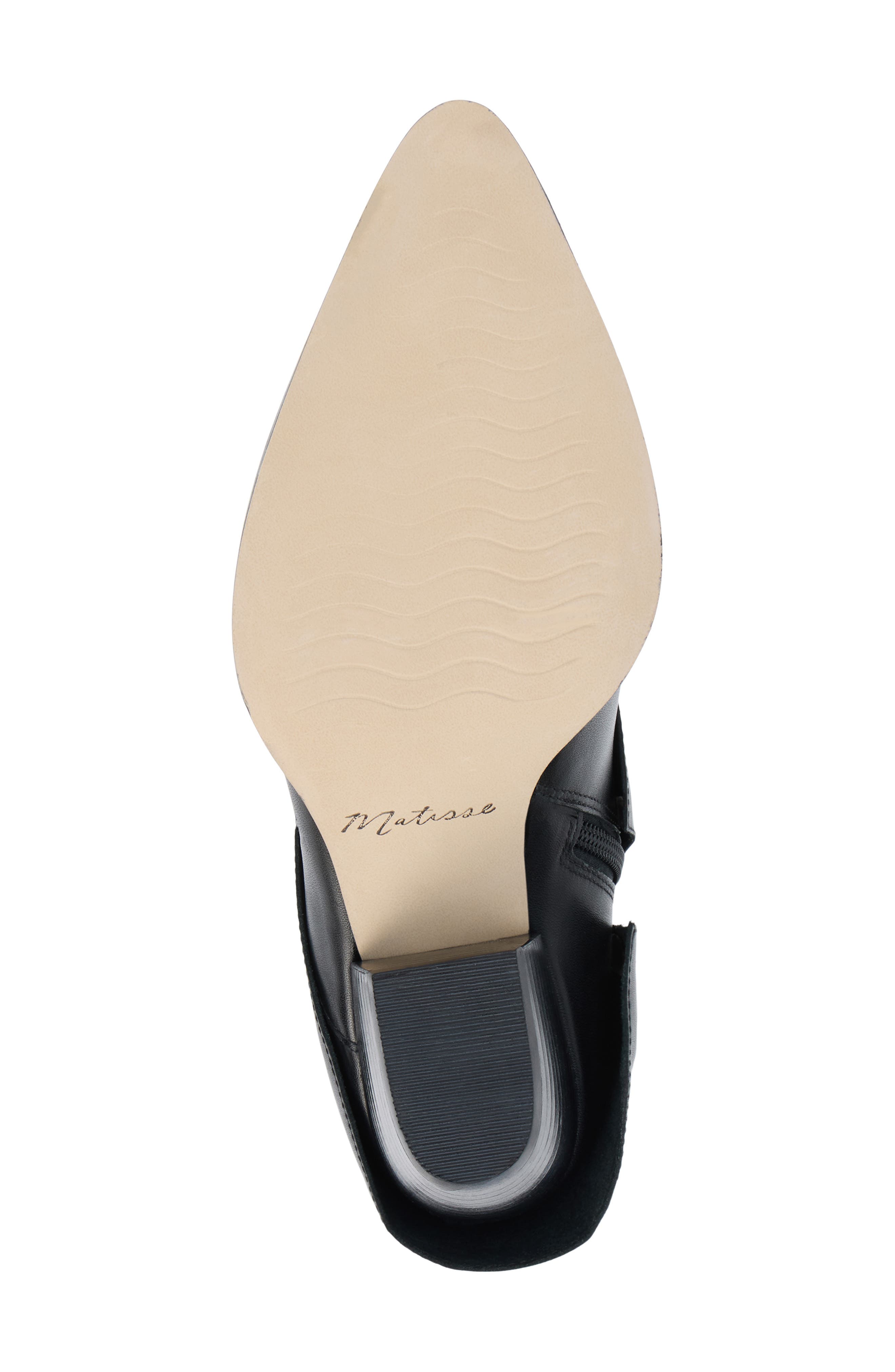 Matisse Ella Foldover Bootie, Alternate, color, Black Leather