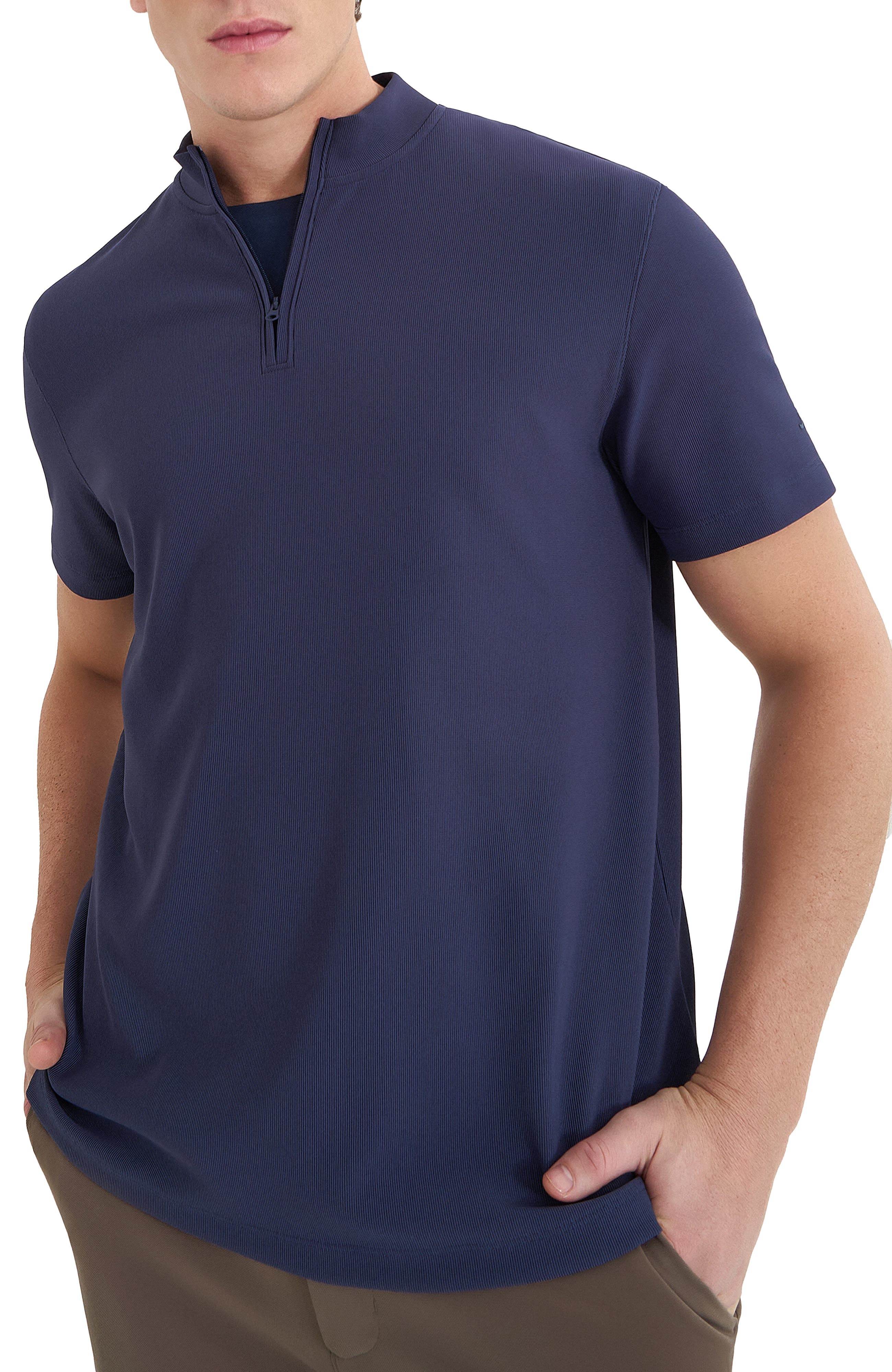 High Neck Tech T-Shirt with UV Protection - image 3