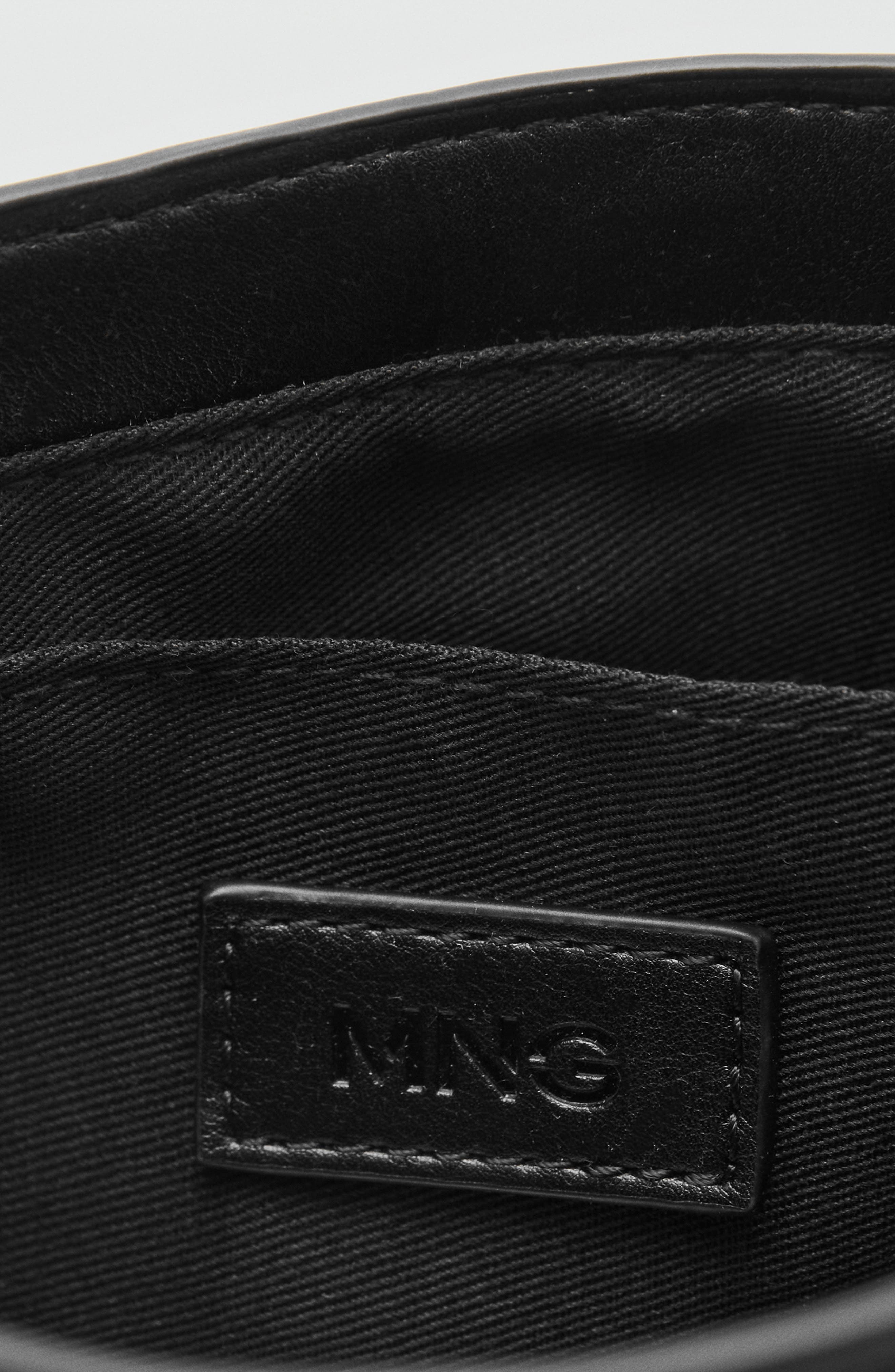 MANGO Faux Leather Crossbody Bag, Alternate, color, Black