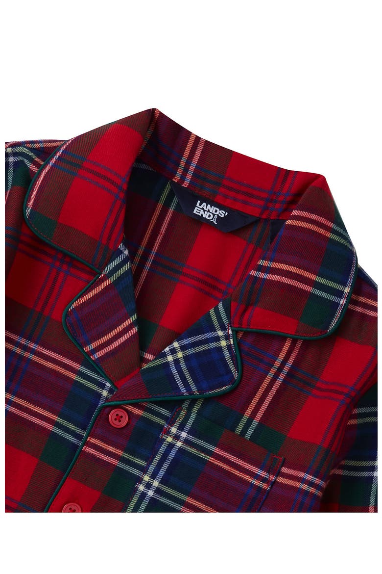 Kids Flannel 2 Piece Pajama Set, Alternate, color, Compass Red/Pine Plaid