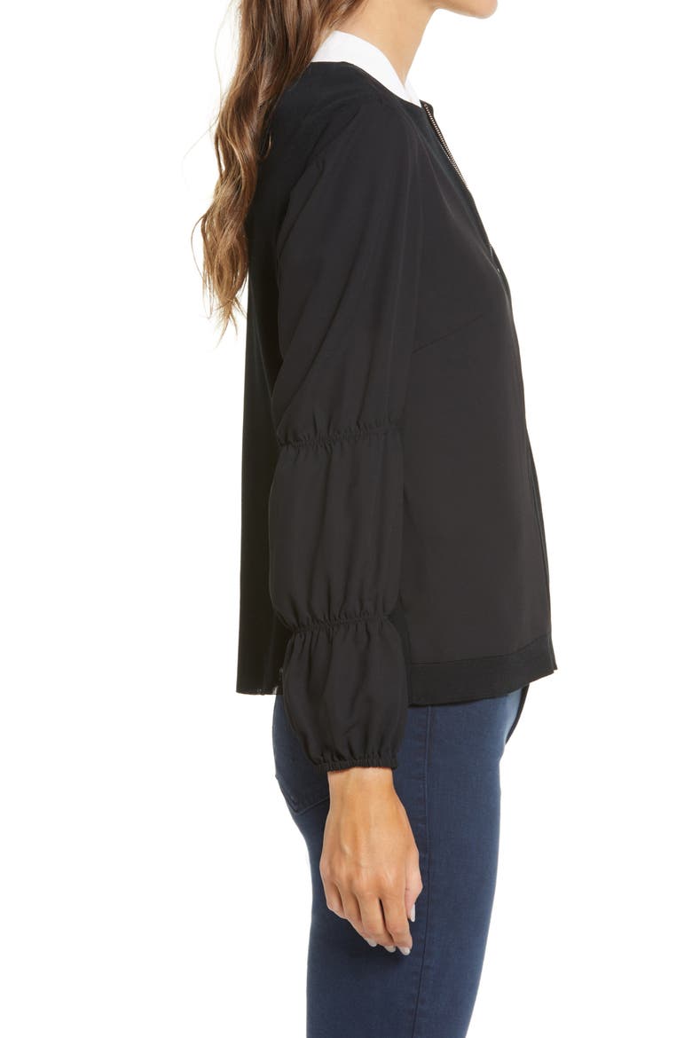 Front Zip Knit Jacket, Alternate, color, BLACK