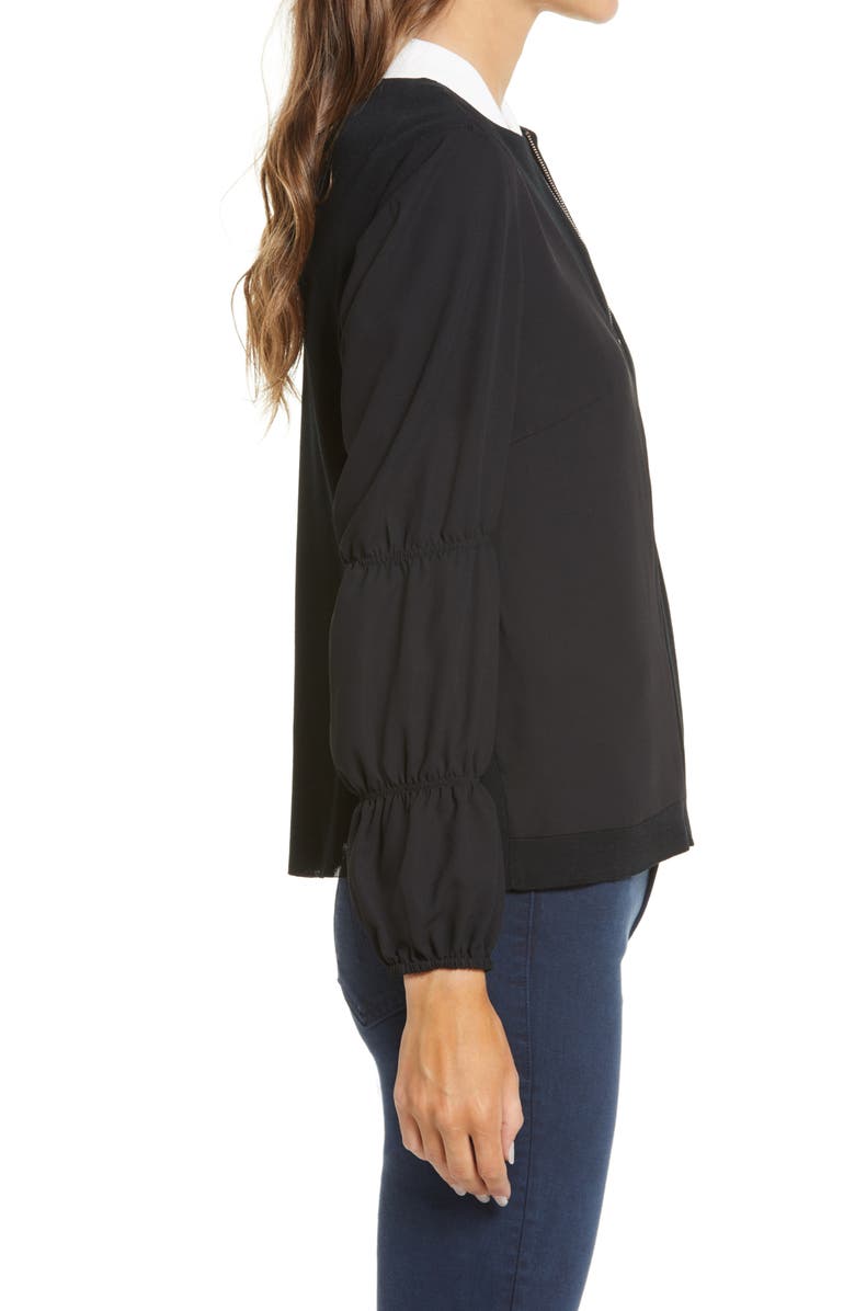 Ming Wang Front Zip Knit Jacket, Alternate, color,