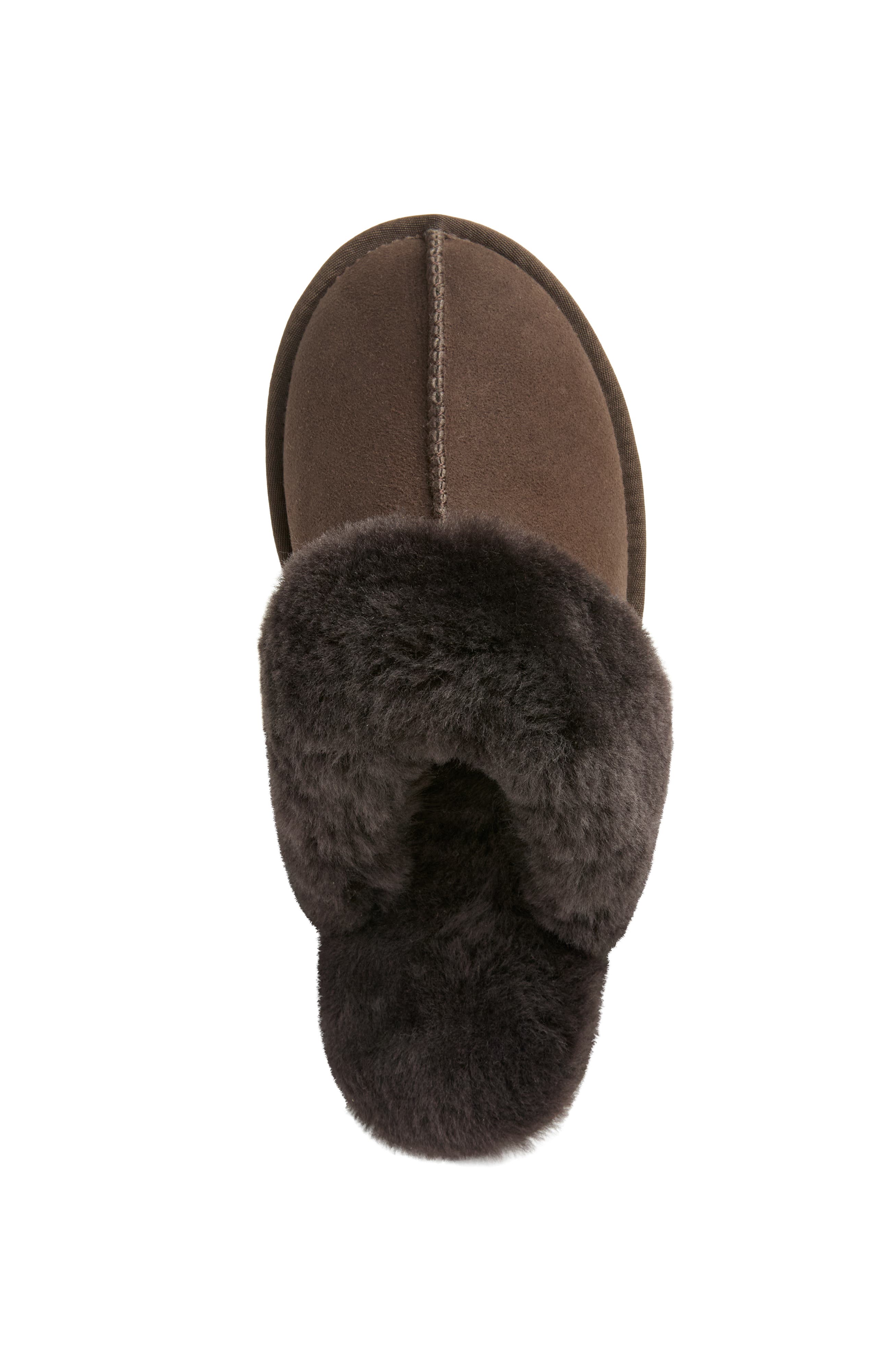 Studio Fur Edge Mule Slippers, Alternate, color, Chocolate
