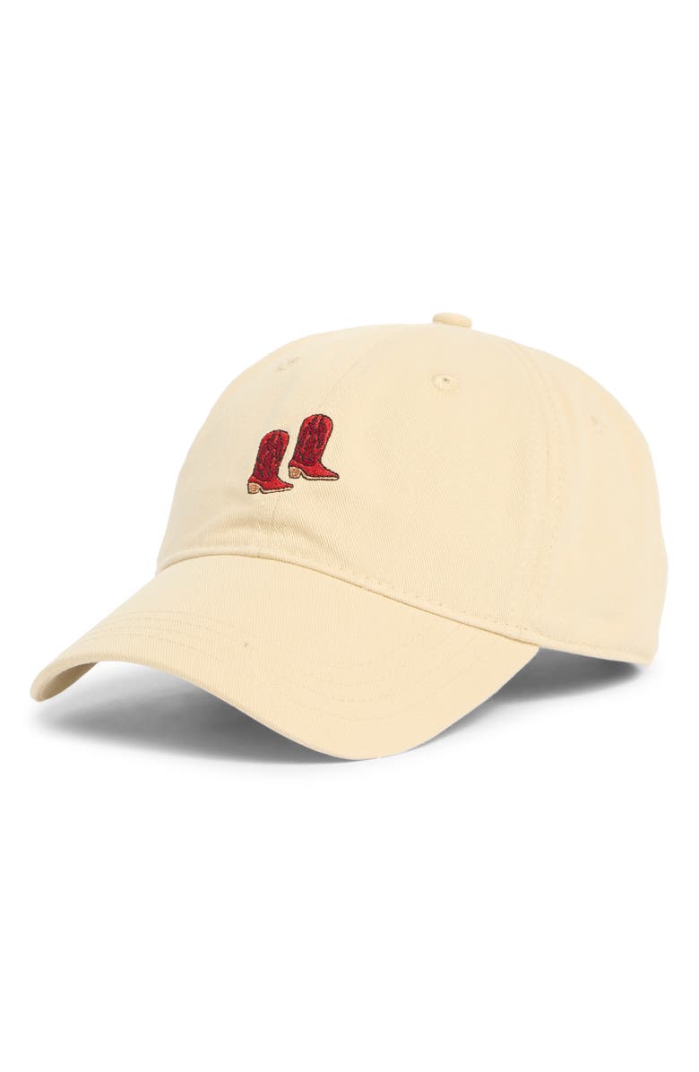 FRASIER STERLING Boots Embroidered Baseball Cap, Main, color, Tan