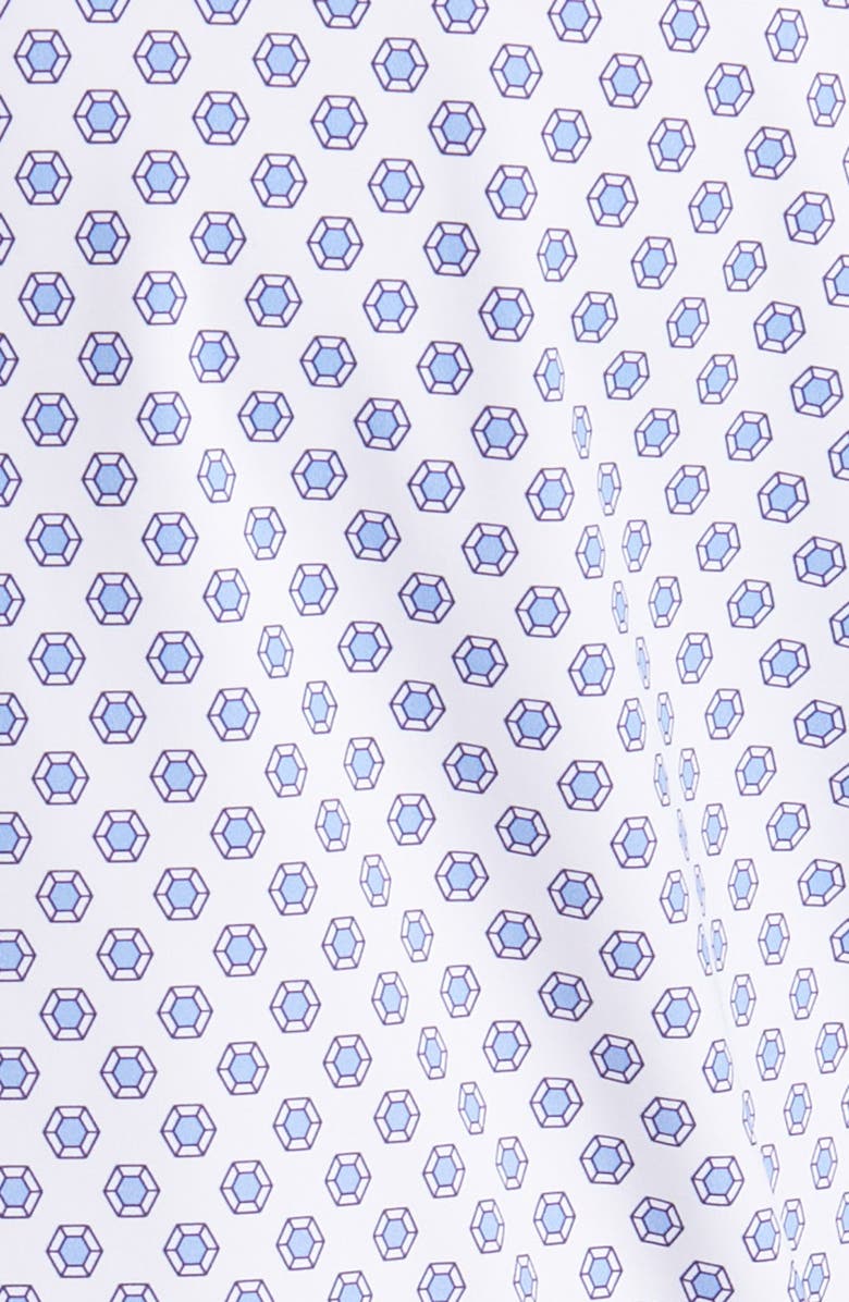 BOSS Liam Regular Fit Geometric Print Button-Up Shirt, Alternate, color, Lt Past/Bu