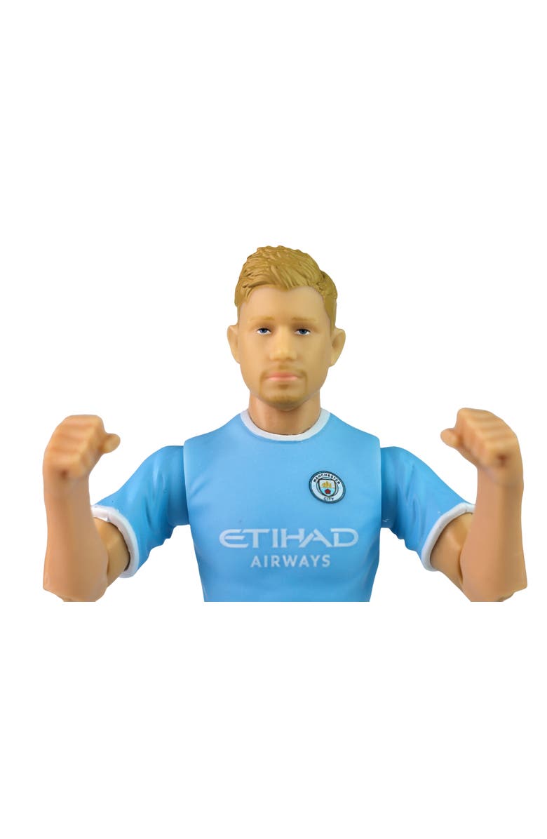Banbo Toys SOCKERS Manchester City F.C. Kevin De Bruyne 8" Collectible Soccer Action Figure, Alternate, color, Blue