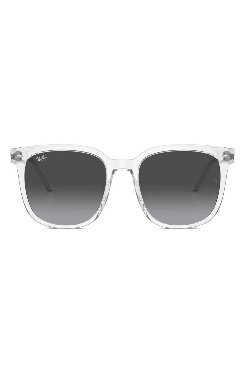 Ray-Ban 55mm Gradient Square Sunglasses, Main, color, Transparent/ Grey Gradient