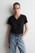 COS Cotton V-neck T-shirt