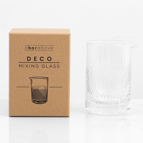 A Bar Above Cocktail Mixing Glass, Deco Style In Glass