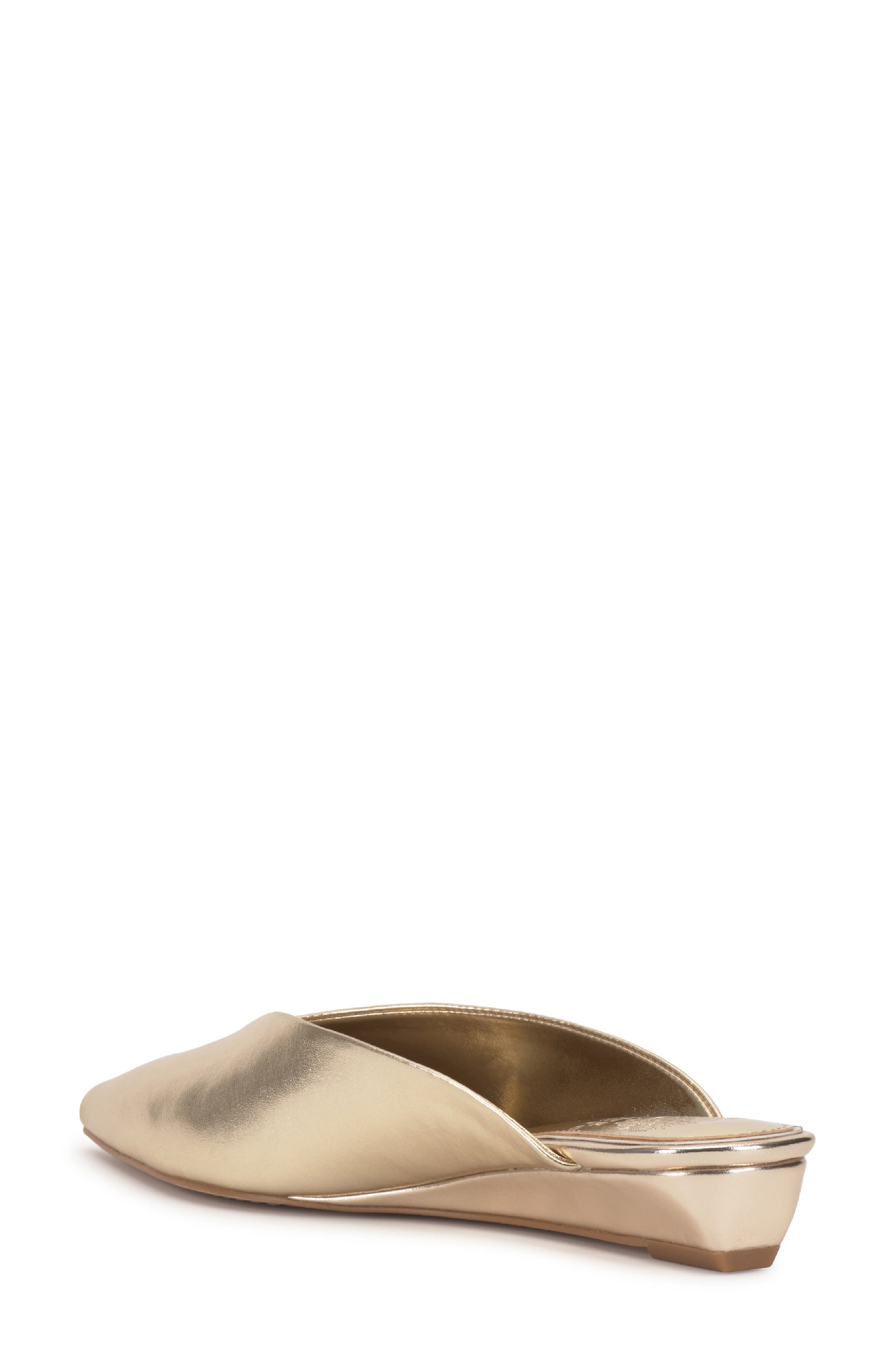 Vince Camuto Vinia Pointed Toe Wedge Mule, Alternate, color, Egyptian Gol