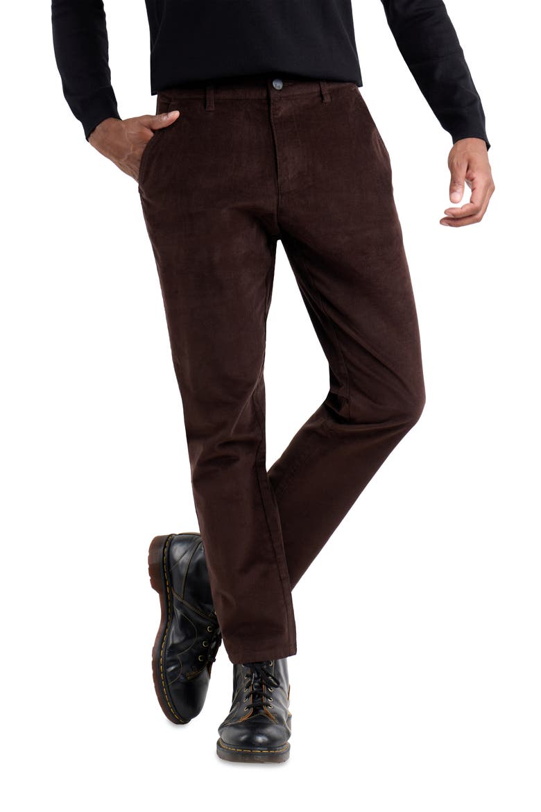 Slim Fit Five-Pocket Corduroy Pants, Alternate, color, CHOCOLATE
