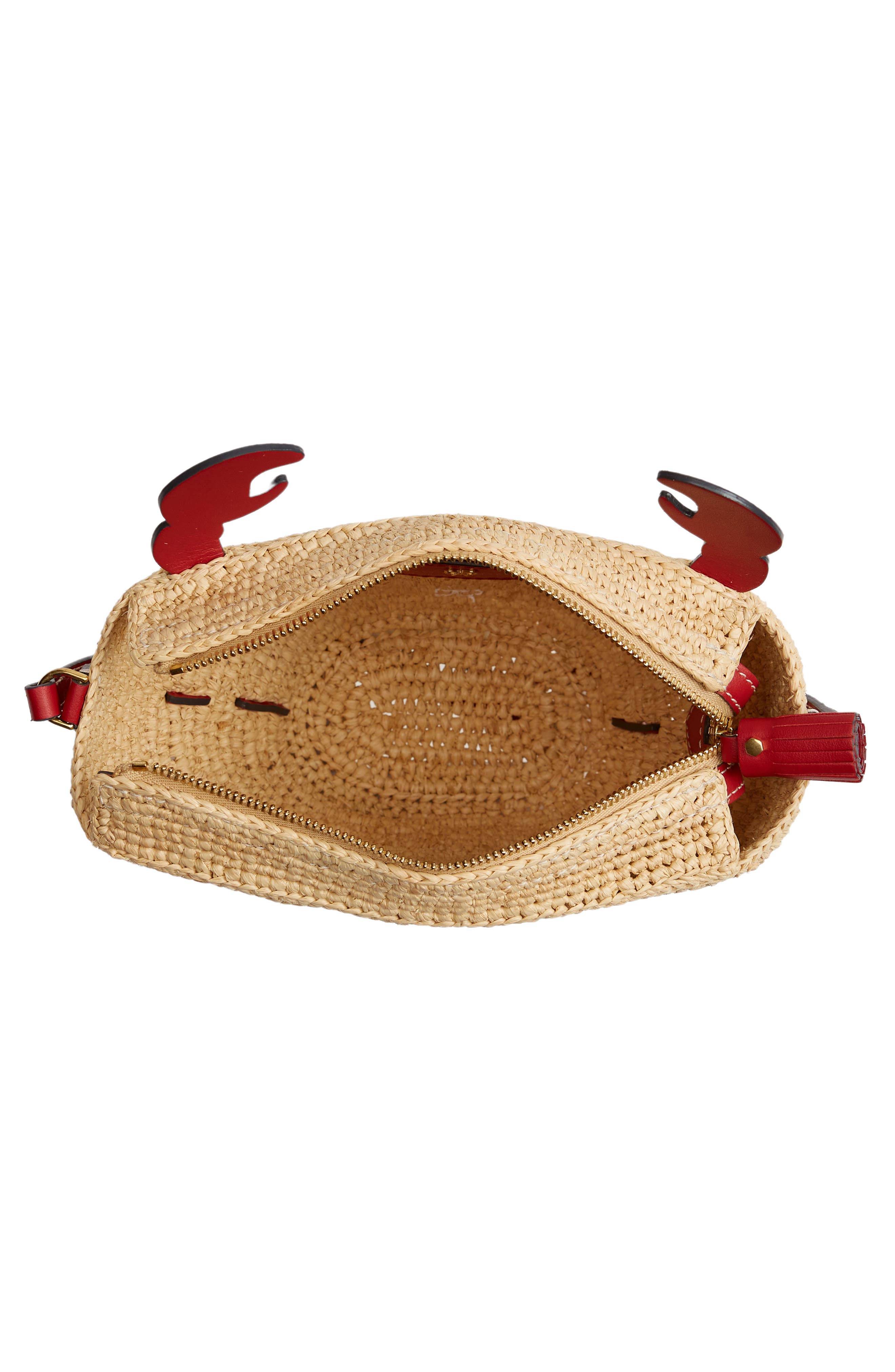 Anya Hindmarch Crab Raffia Crossbody Bag, Alternate, color, 