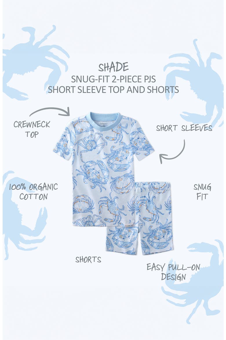 Kids' Shade Fitted Two-Piece Organic Cotton Pajamas, Alternate, color, HAPPY SNAPPY