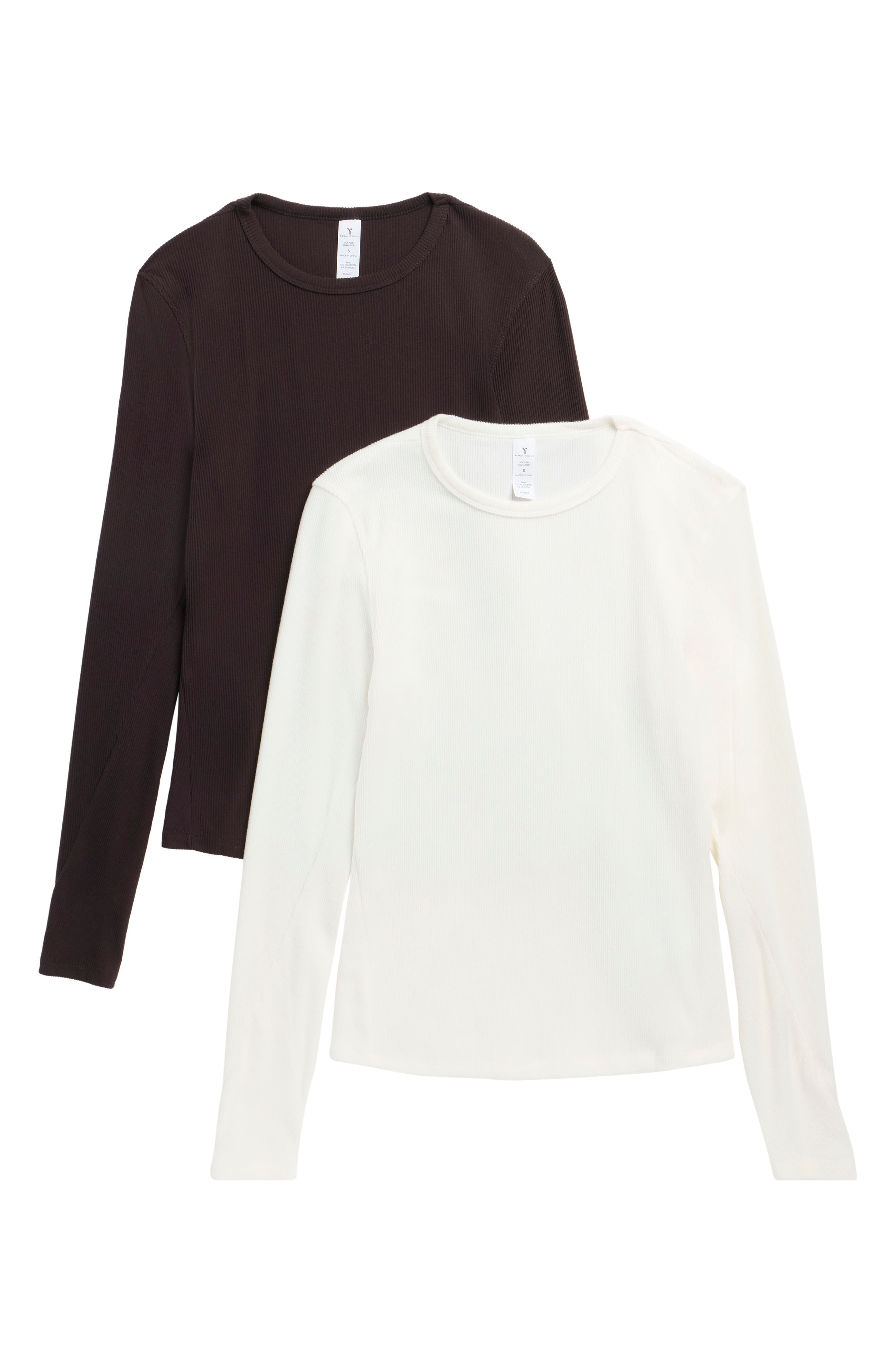 2-Pack Liana Soft Ribbed Crewneck T-Shirts