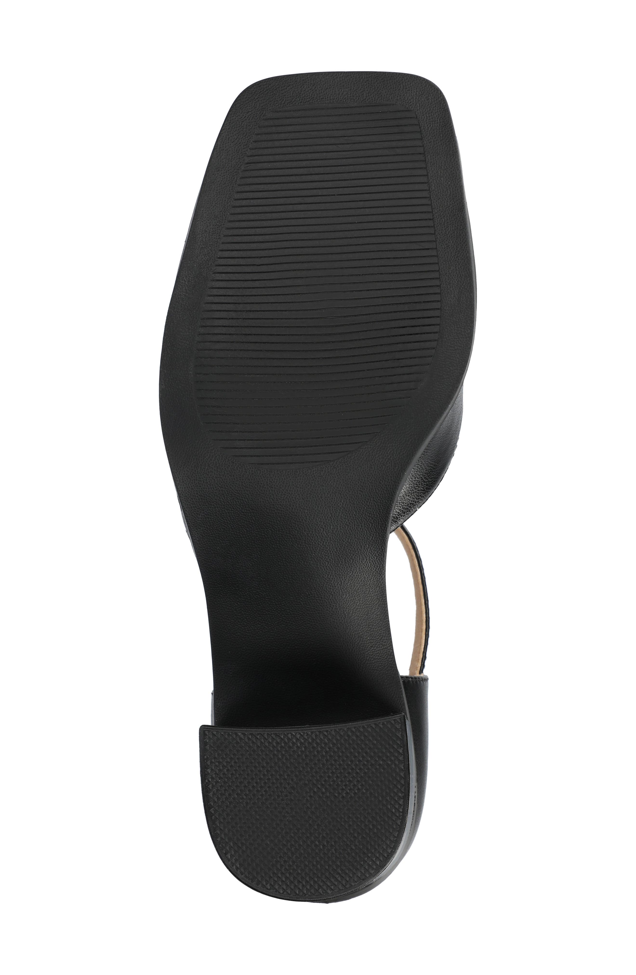 Journee Collection Evangeline Block Heel Pump, Alternate, color, Black Pu