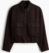 H&M Linen-blend Overshirt With Zipper
