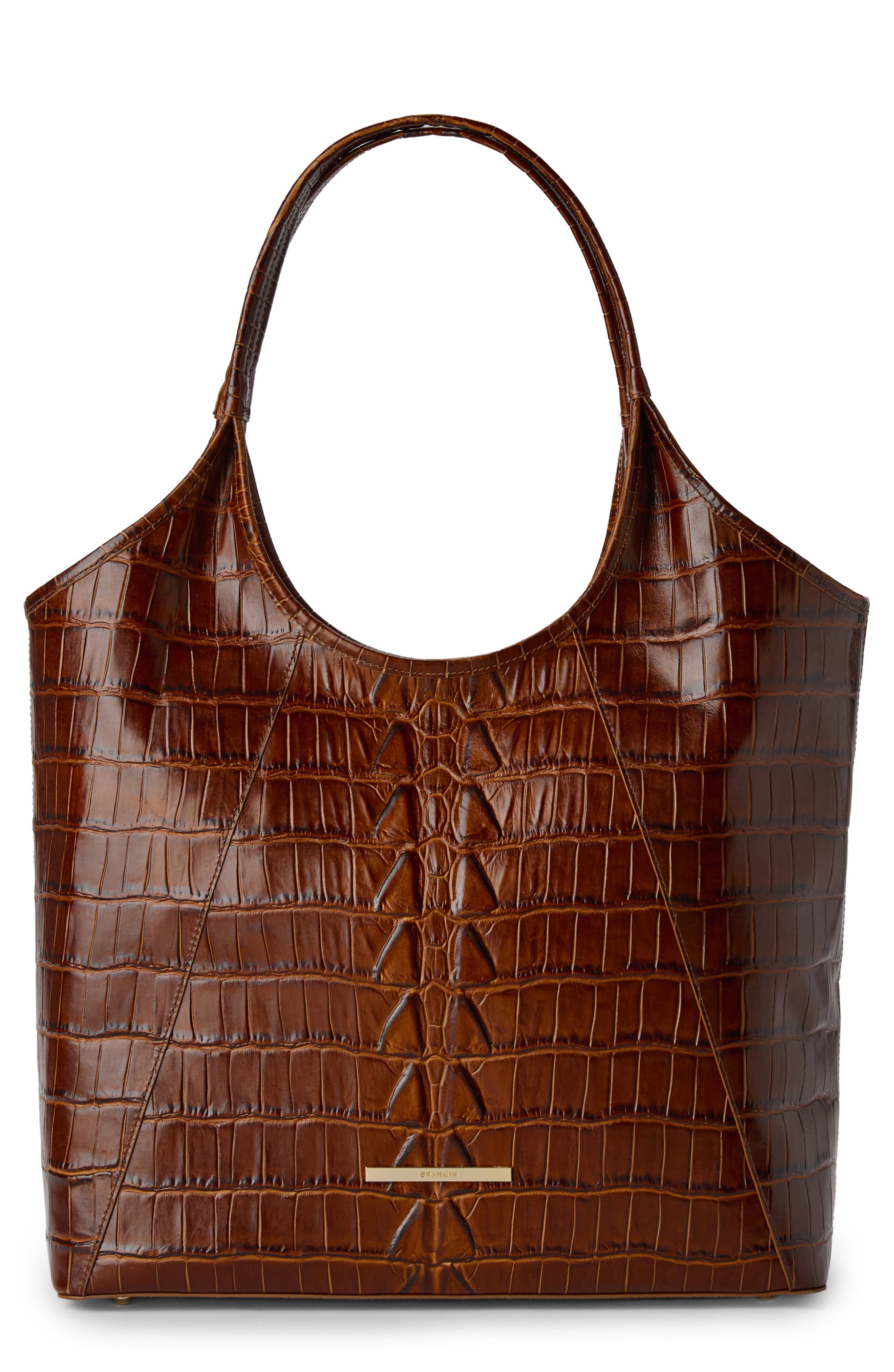 Brahmin Iona Croc Embossed Leather Tote Bag, Main, color, 
