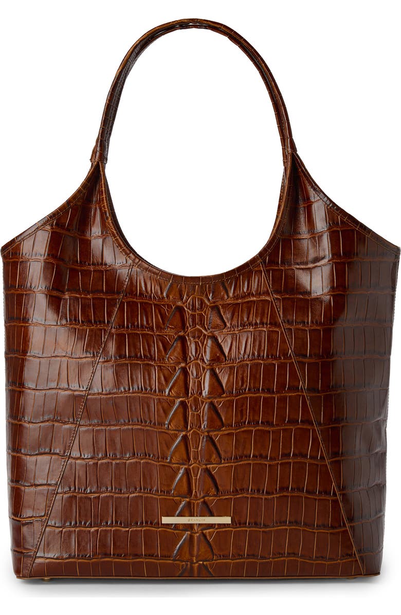 Brahmin Iona Croc Embossed Leather Tote Bag, Main, color,