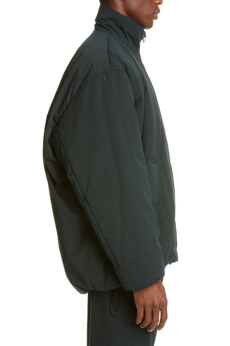 Cotton Cocoon Jacket, Alternate, color, BLACK/ CYPRESS GREEN