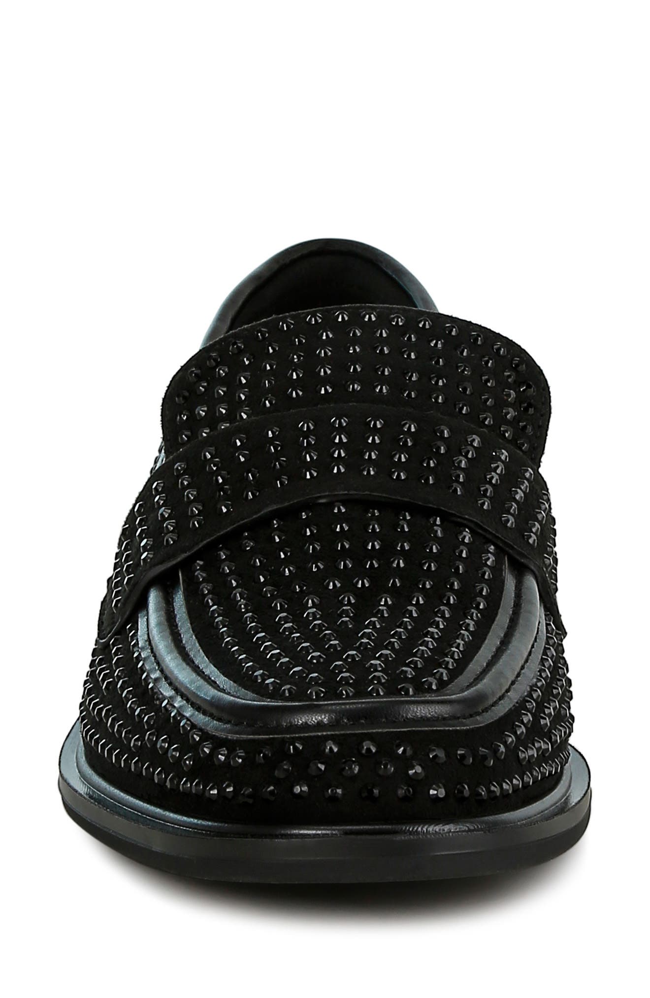 LONDON RAG Hobbs Studded Loafer, Alternate, color, Black