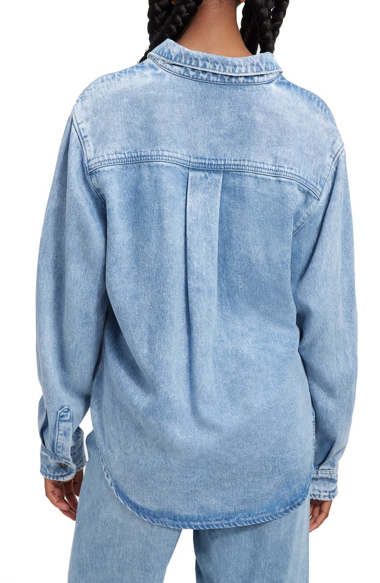 Good American Weightless Button-Up Shirt, Alternate, color,