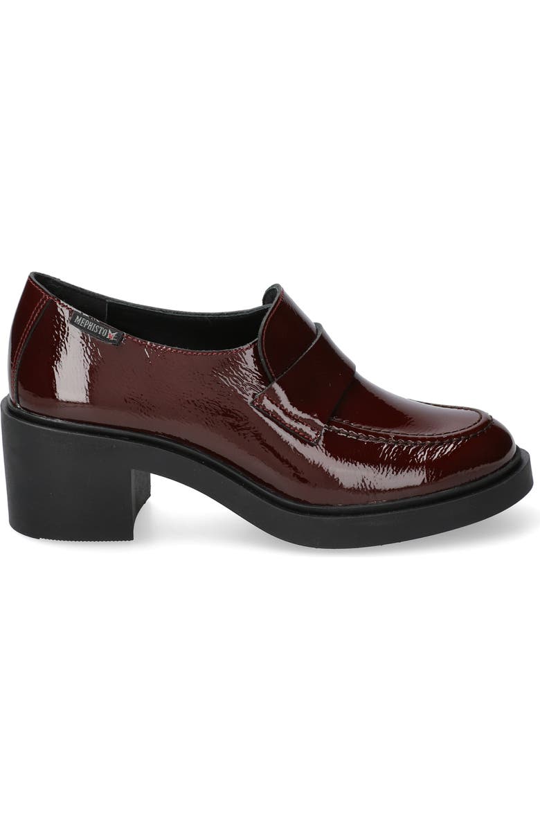 Mephisto Pamelia Patent Leather Loafer Pump, Alternate, color, Oxblood