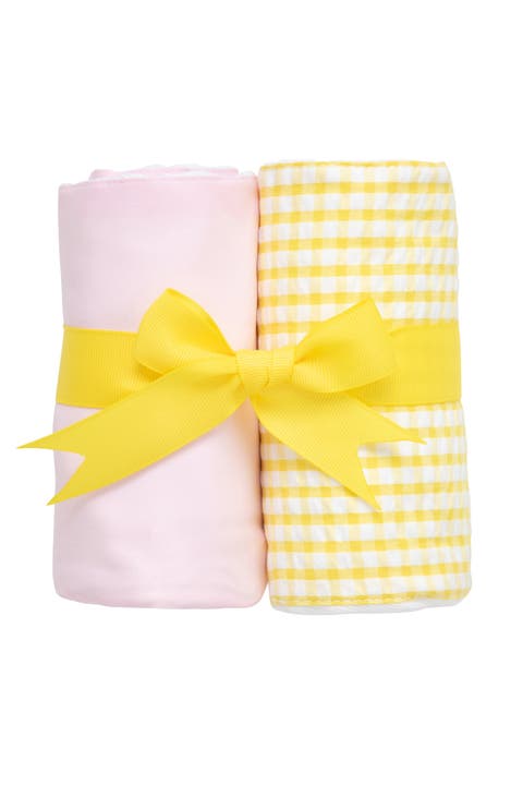 Big Check Set of Two Burp Cloths