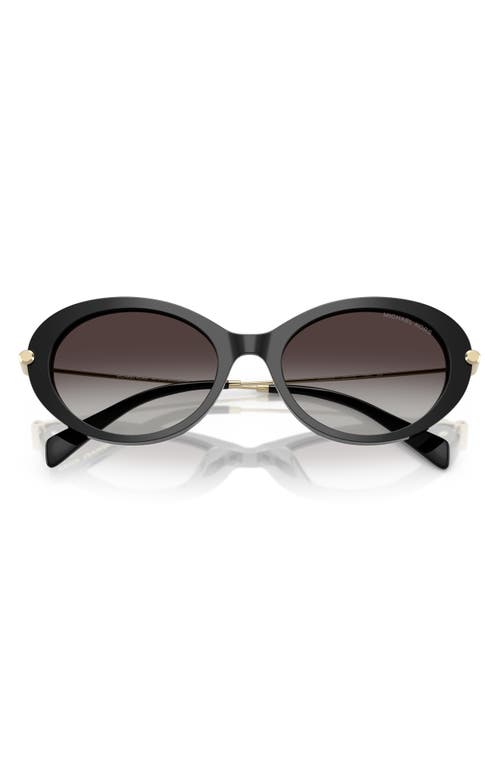 Michael Kors Womens Mk2245u Rockaway Round-frame Acetate Sunglasses Black In Black