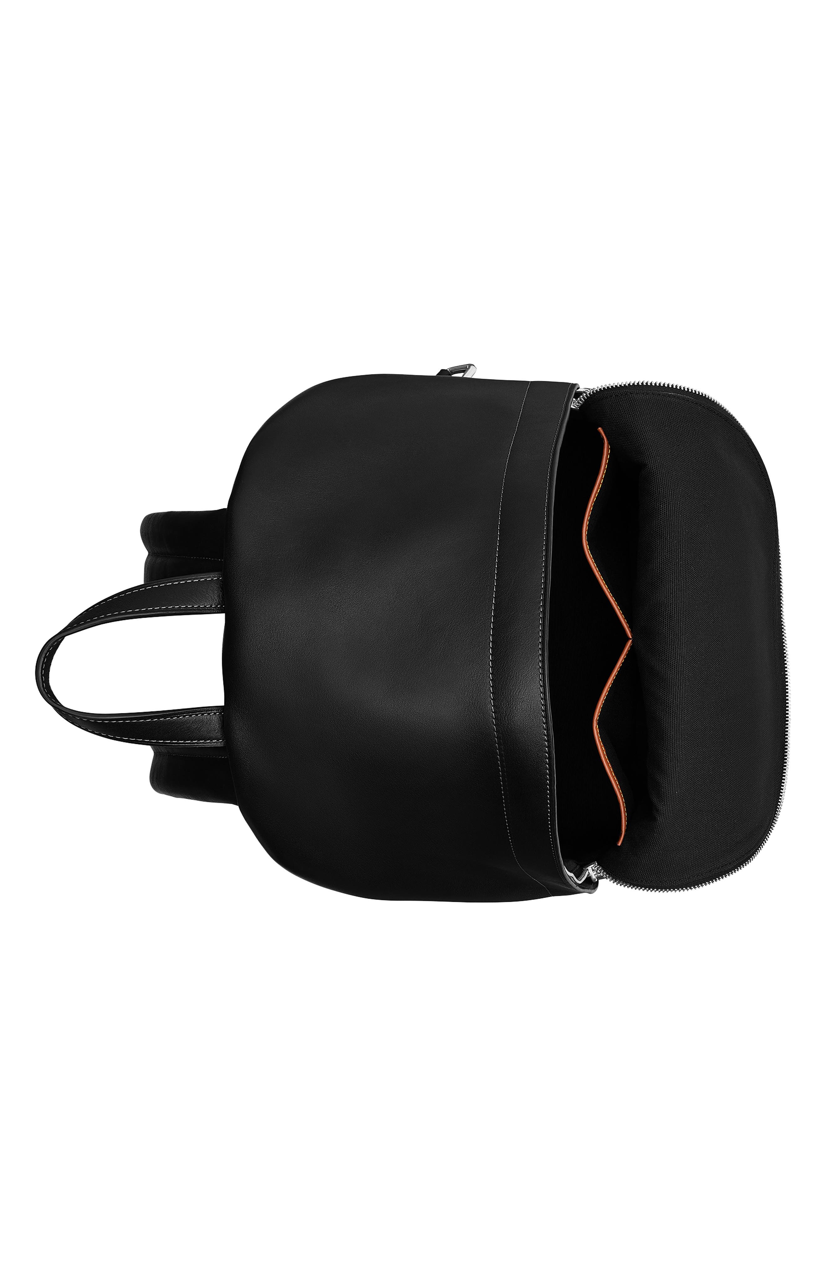 COACH Ridgewood Leather Backpack, Alternate, color, Black