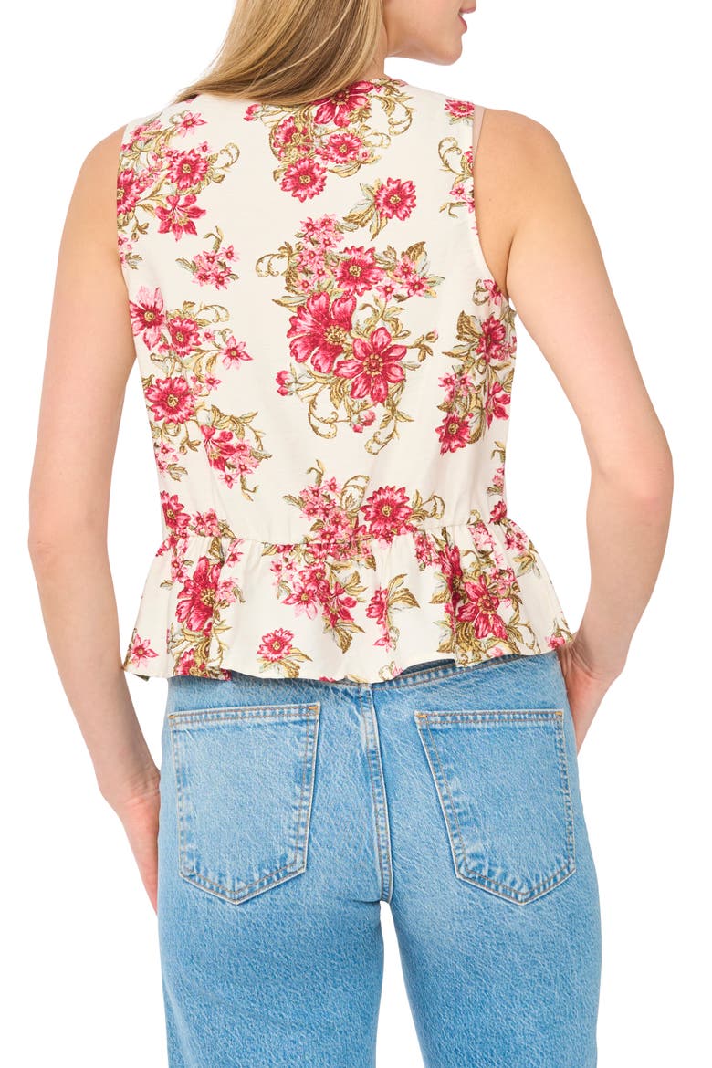 Babydoll Peplum Shell, Alternate, color, CHAI TEA