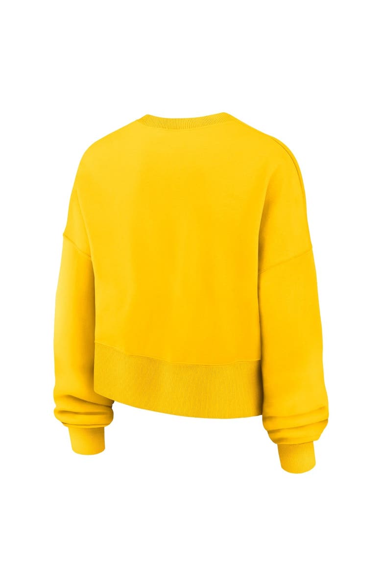 Nike Women's Nike Gold Milwaukee Brewers Oversized High Hip Pullover Sweatshirt, Alternate, color, 