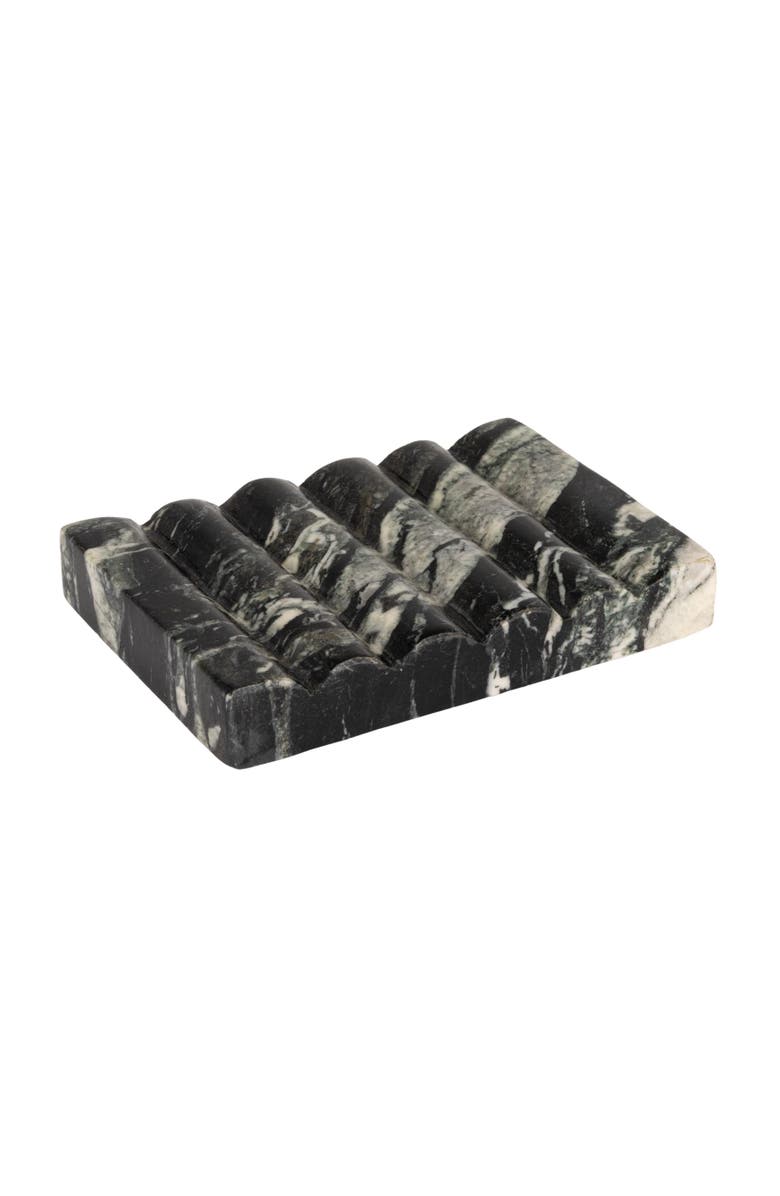 Storied Home Mélange Marble Soap Dish, Black and Beige, Main, color, Beige