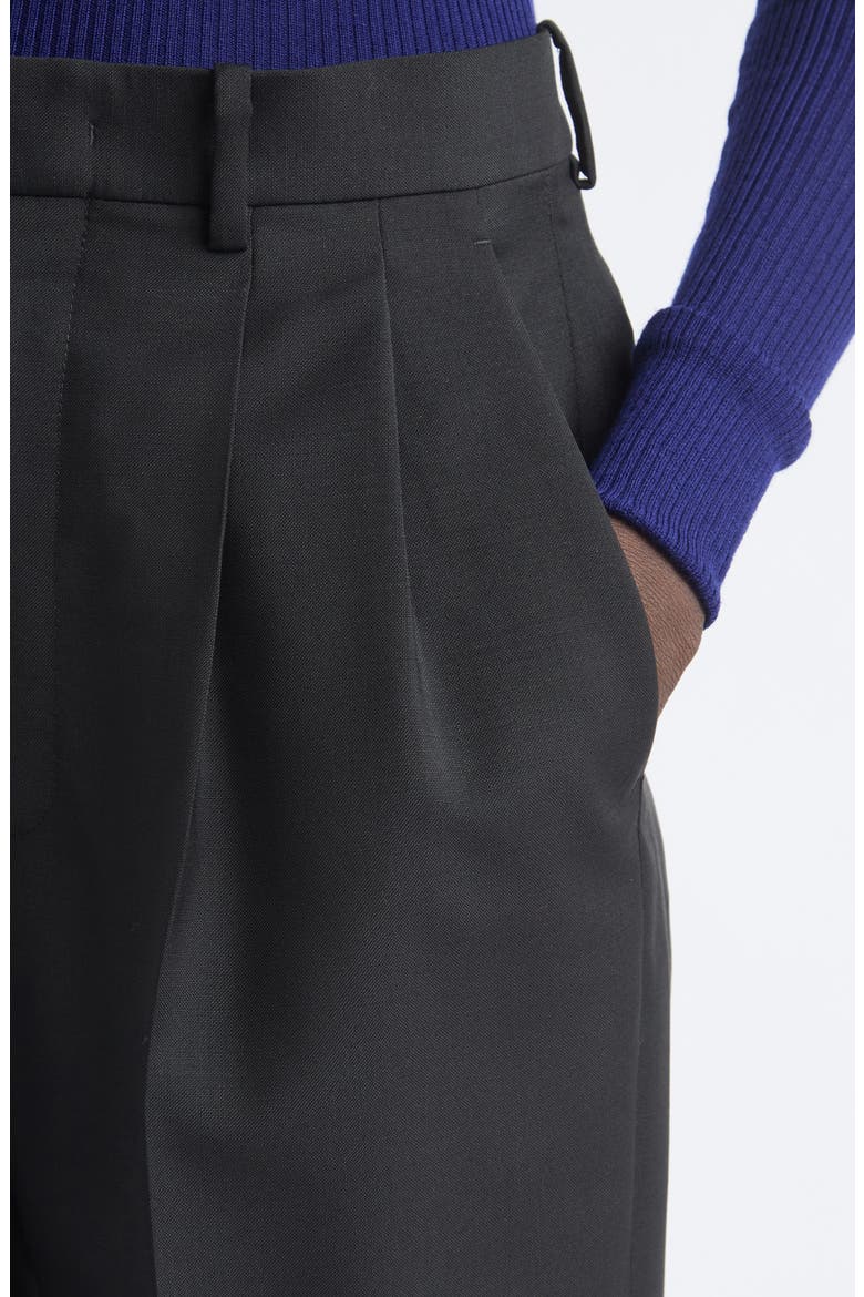 Relaxed Straight Leg Trousers, Alternate, color, BLACK