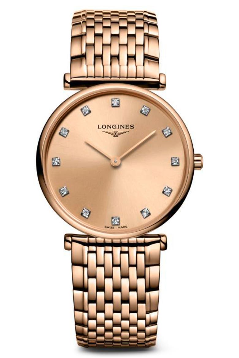 La Grande Classique Diamond Bracelet Watch, 29mm, Main, color, PINK