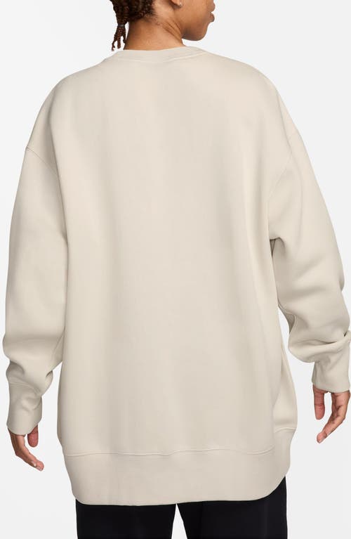 Nike Phoenix Fleece Oversize Crewneck Sweatshirt In Neutral