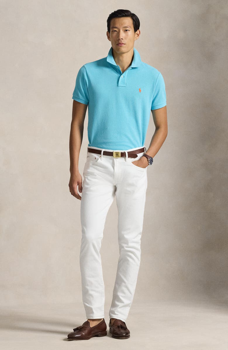 Polo Ralph Lauren The Iconic Cotton Mesh Polo, Alternate, color, Perfect Turquoise
