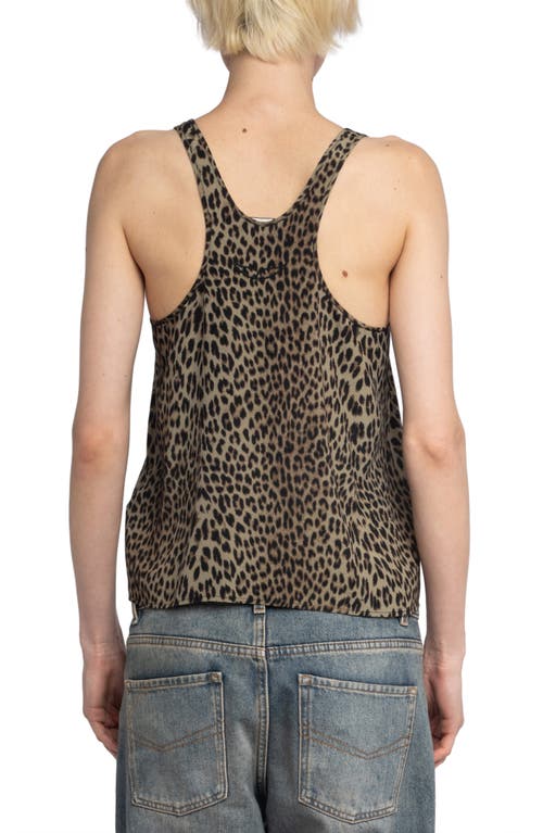 Zadig & Voltaire Tarysa Leopard Print Tank Top In Animal Print