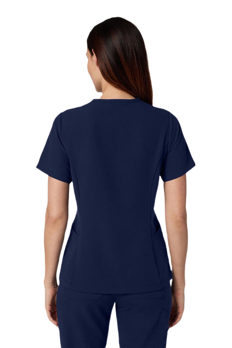 Calix Women's 2-Pocket Tailored V-Neck Scrub Top, Alternate, color, Midnight Navy