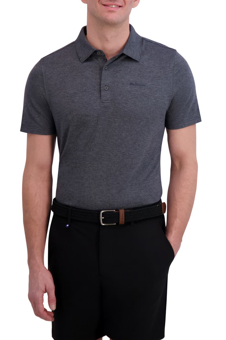 Terry Tech Jersey Golf Polo, Main, color, CHARCOAL