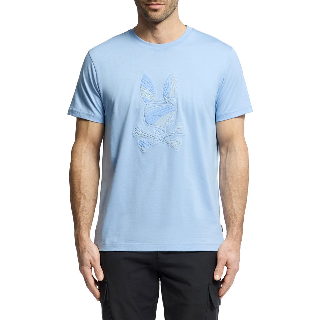 Psycho Bunny Baxter Embroidered Graphic T-shirt In Serenity