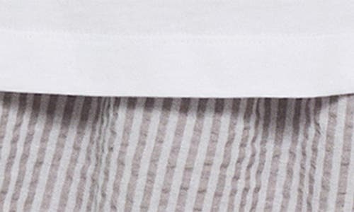 Mango Two-piece Stripe Short Pajamas In Gray