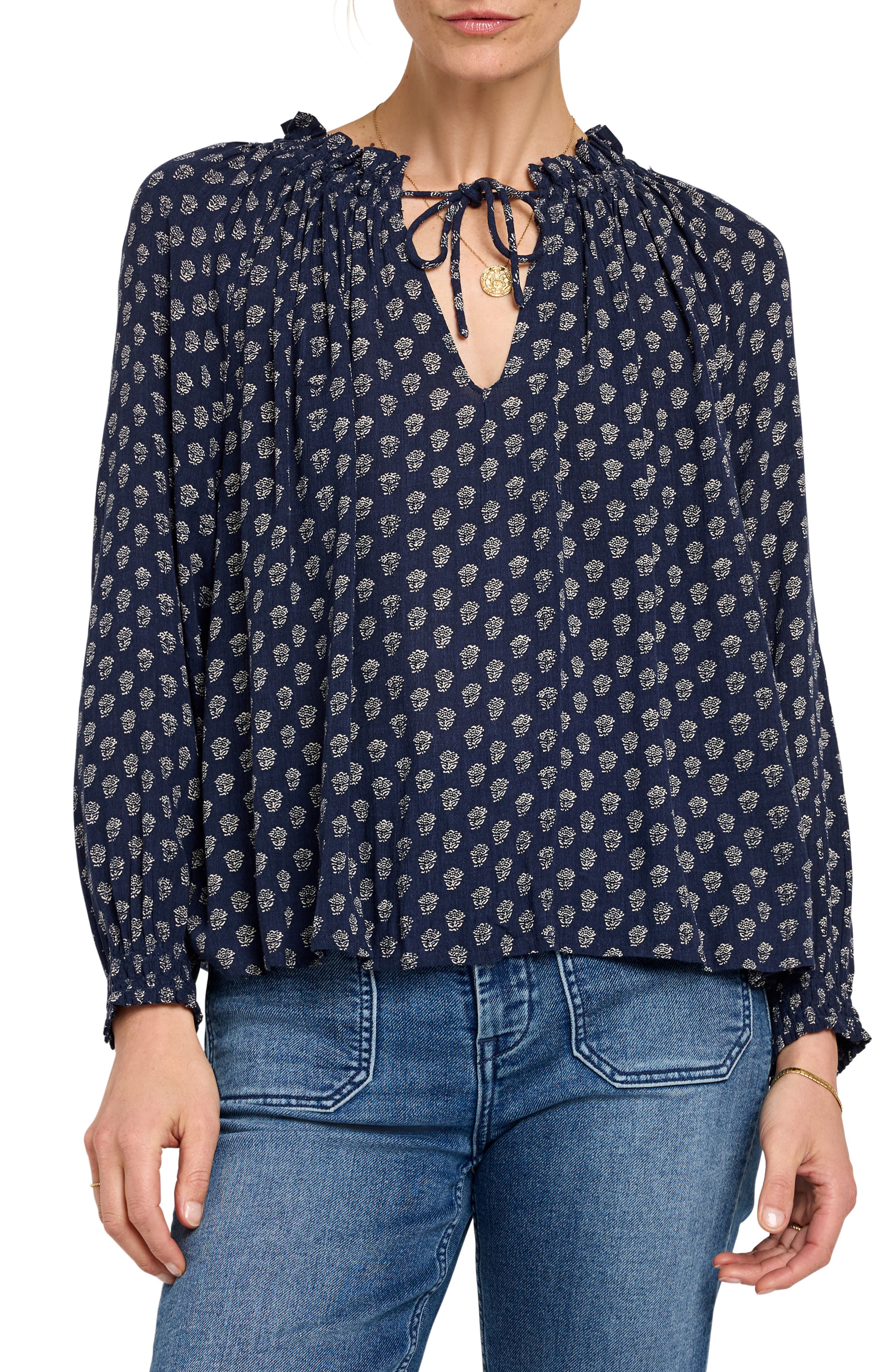 Faherty Emery Print Blouse
