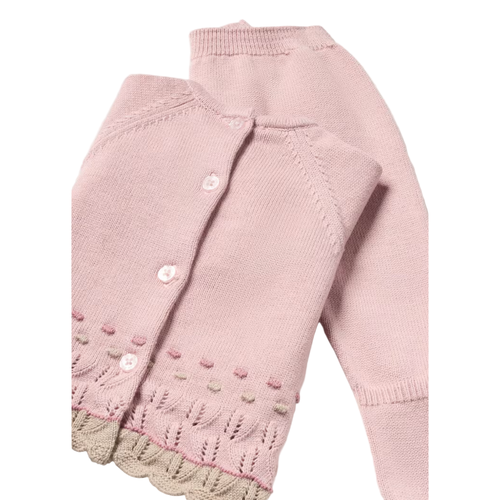 Mayoral Open-work Trouser Set In Pink