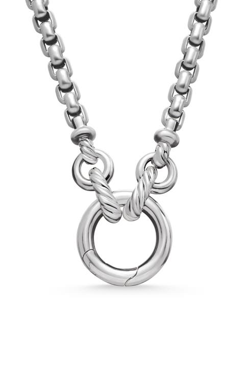 Smooth Amulet Vehicle Box Chain Necklace in Sterling Silver, 3.6mm