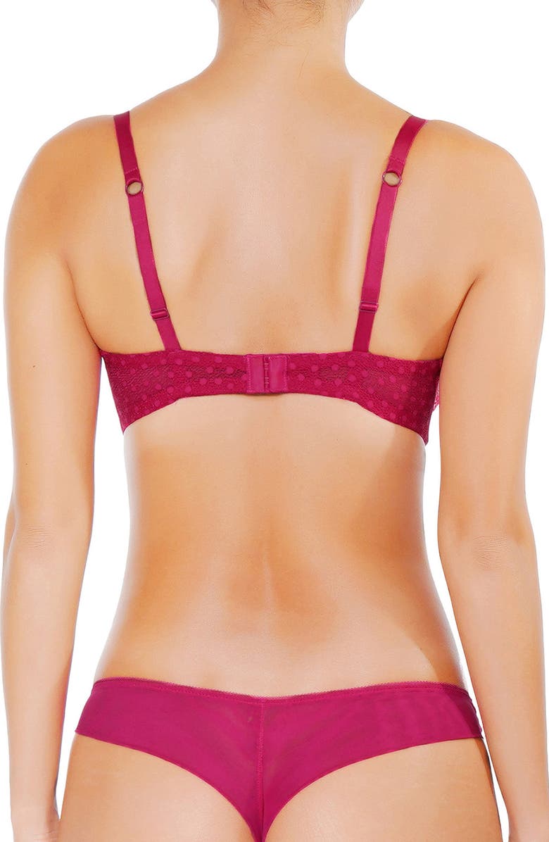 Huit Daisy Cerise Underwire Bra, Alternate, color, Cherry