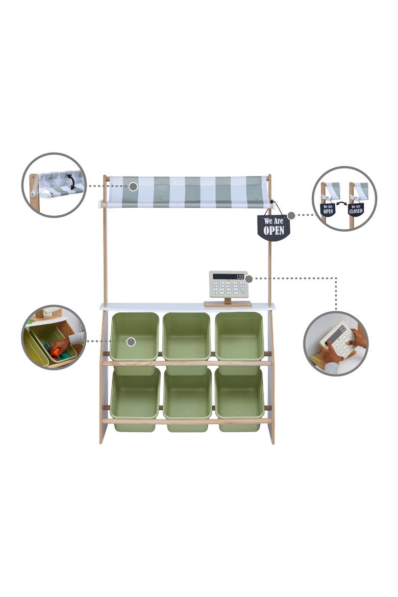 Little Helper Farmers' Market Stand, Alternate, color, OLIVE GREEN