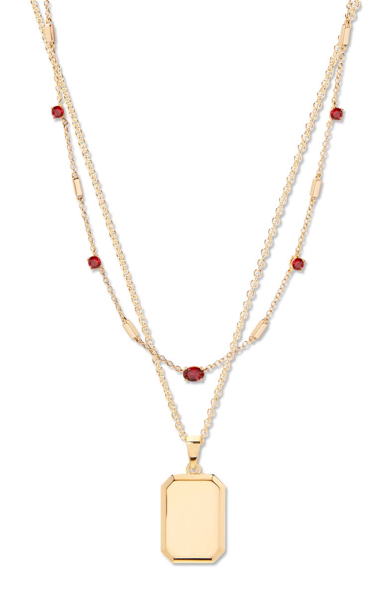 Brook and York Willow Birthstone Layering Set, Main, color, Gold January